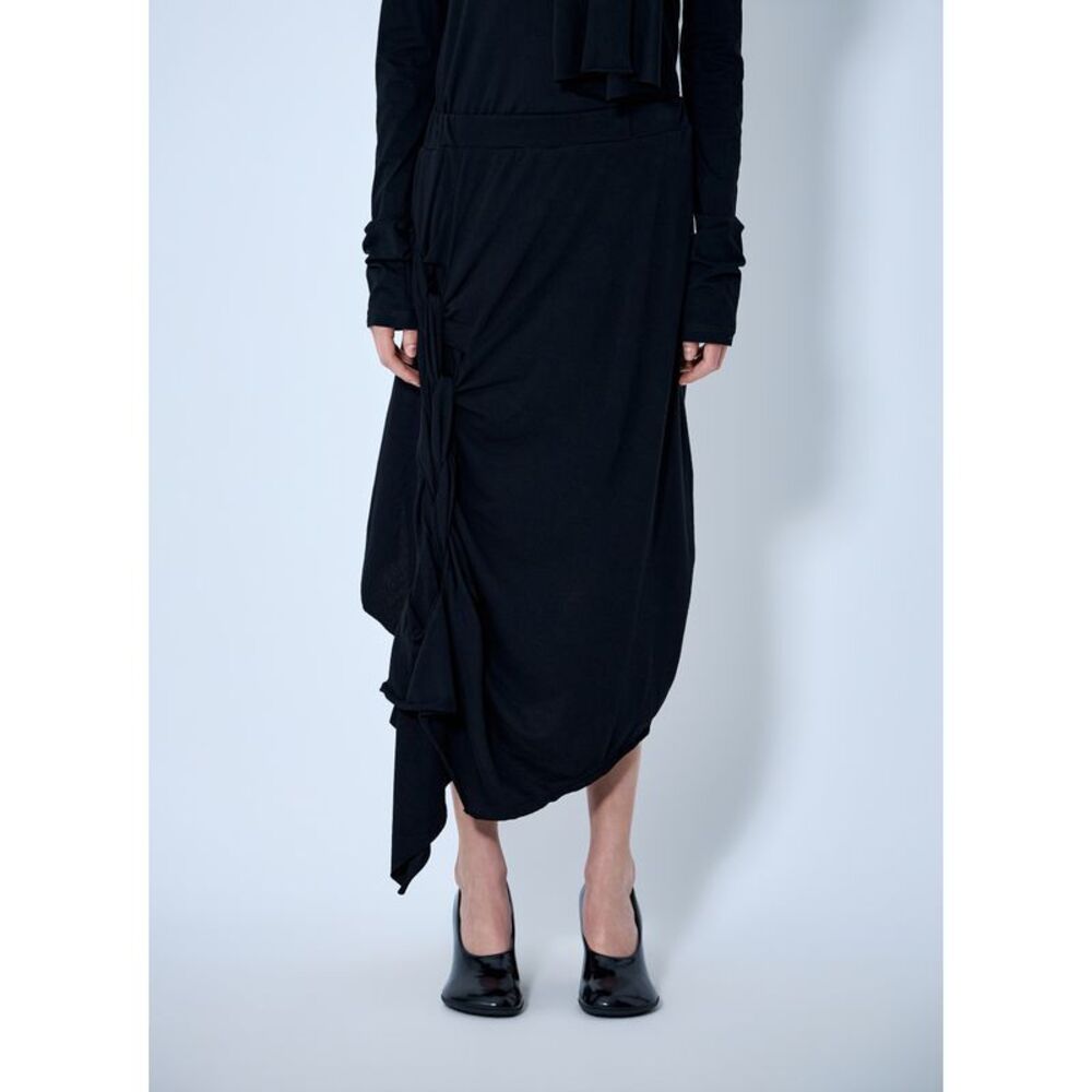Yohji Yamamoto Women High Twisted French Terry Braided Skirt